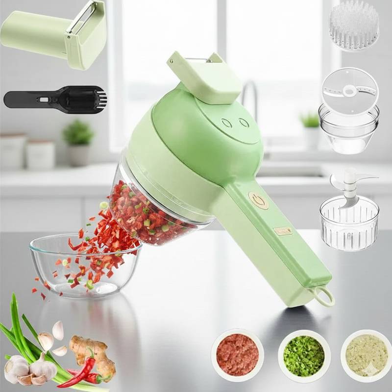 4 in 1 Portable Electric Vegetable Cutter Set