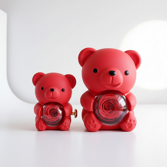 Rose Bear Teddy with Gift Box