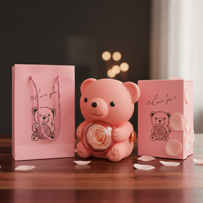 Rose Bear Teddy with Gift Box