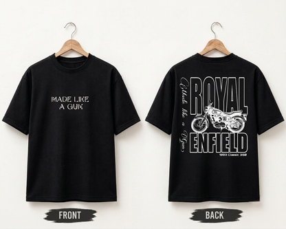 ROYAL ENFIELD CUSTOM PRINTED OVER-SIZED TEE