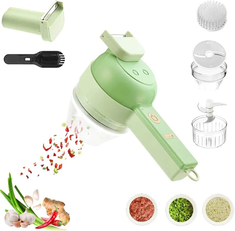 4 in 1 Portable Electric Vegetable Cutter Set