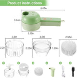 4 in 1 Portable Electric Vegetable Cutter Set